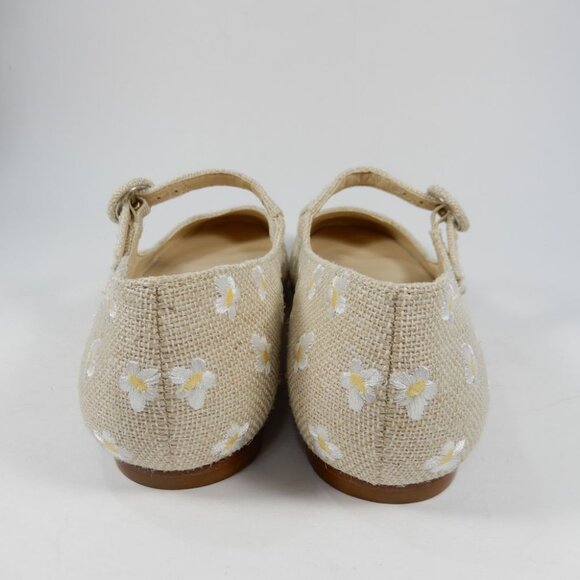 New! Larroude Beige Floral Flats - Picture 8 of 12
